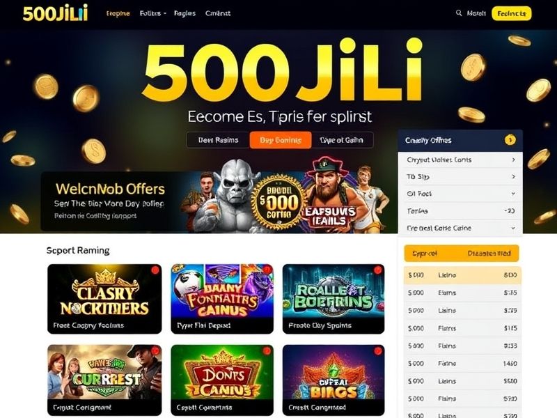 Welcome to 500jili.com - Your premier online casino for exciting slots, live dealer games, and Jackpots. Experience top-rated gambling entertainment with secure and fair play options. Start playing now for your chance to win big!